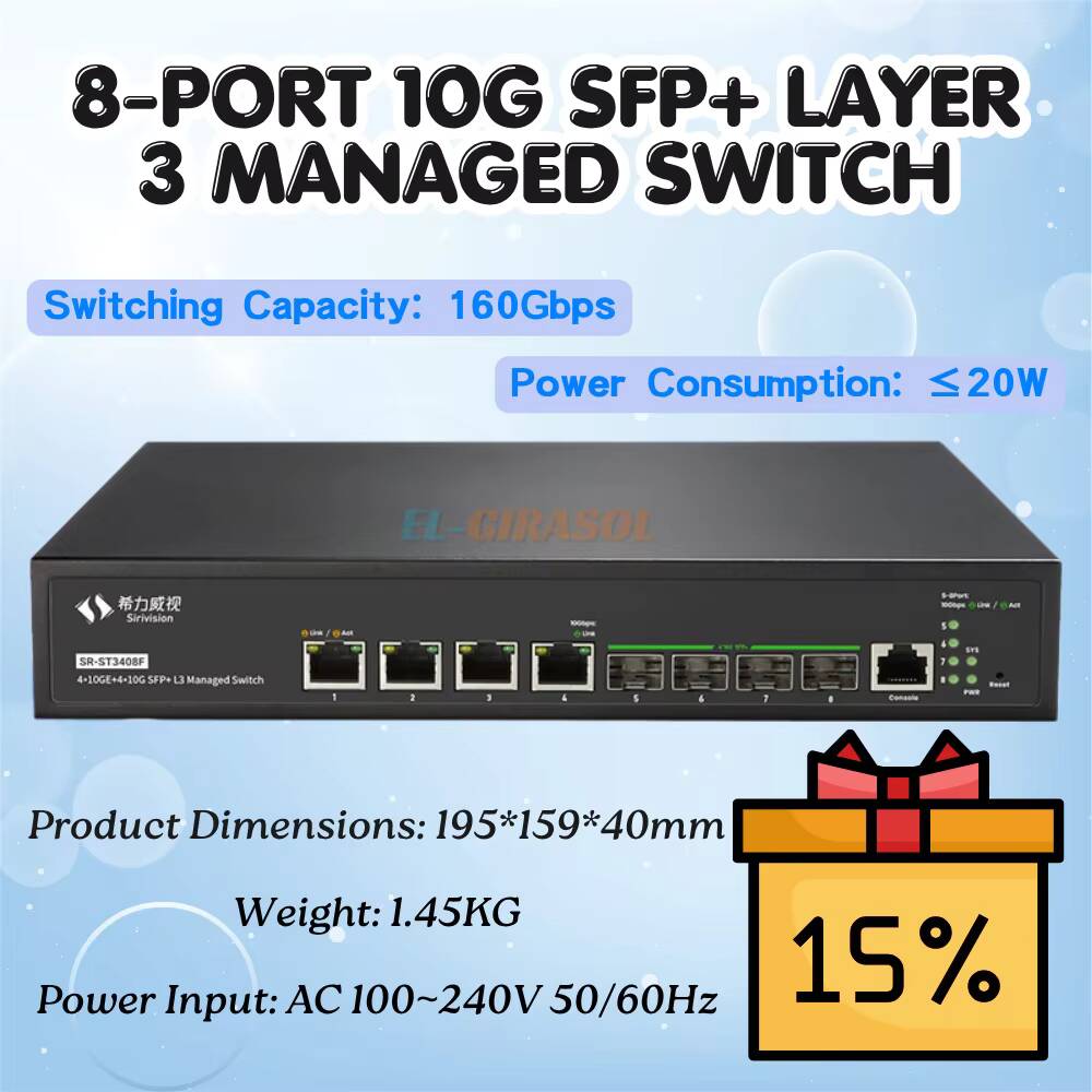 Sirivision 8 Port 10G SFP+ L3  - Sfp+ 10G Managed Switch 8 Port 评论和价格