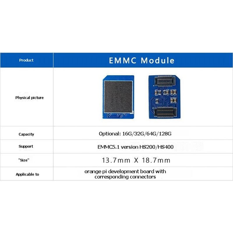 A13E-EMMC 32GB Module For Oran - Orange Pi 5 Plus 32Gb 评论和价格