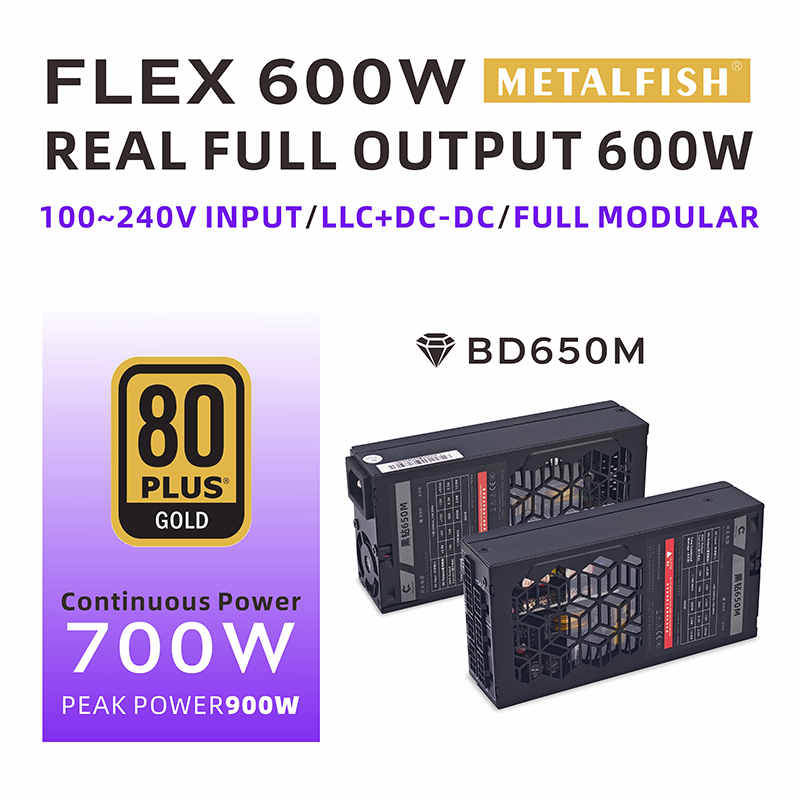 METALFISH Flex 600W Modular Po - Atx Power Supply 1U Flex 500W 评论和价格